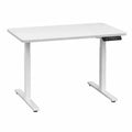 Escritorio elevable eléctrico rectangular de MDF blanco con estructura de acero blanco y panel digital 120x60 cm